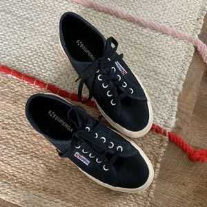 Black Superga sneakers